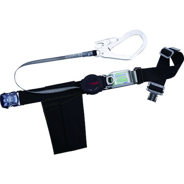 【メーカー在庫あり】 胴ベルト型墜落制止用器具(巻取タイプ)ロック機構付き ワン・ハンドリトライト 黒 Mサイズ 幅50MM×長さ1200MM TB-ORL-OT593-BLK-M-BP HD店