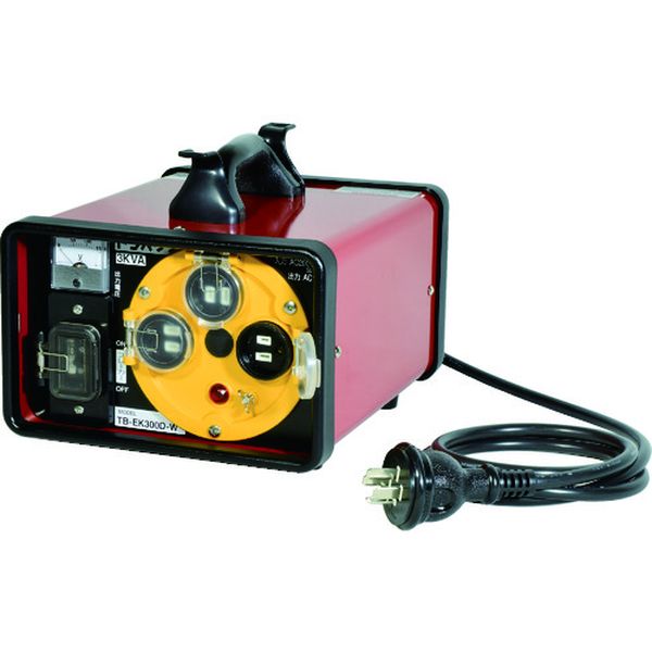 【メーカー在庫あり】 TBEK300DW 日動工業(株) 日動 屋外型降圧トランス 防滴型 単巻 防雨キャップ付 3KVA TB-EK300DW HD店｜ヒロチー商事 ハーレー 店