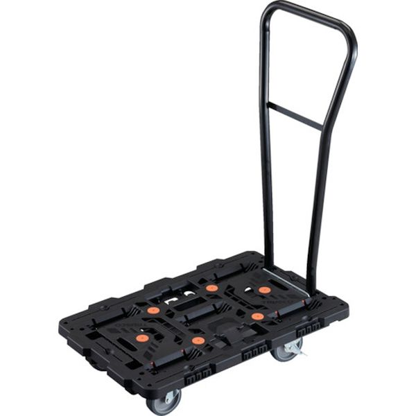 【メーカー在庫あり】 連結式樹脂製平台車 ビートル 700X450 自在5輪 内2輪ストッパー付 脱着式ハンドル付 BT700J5S2H-E100 HD店