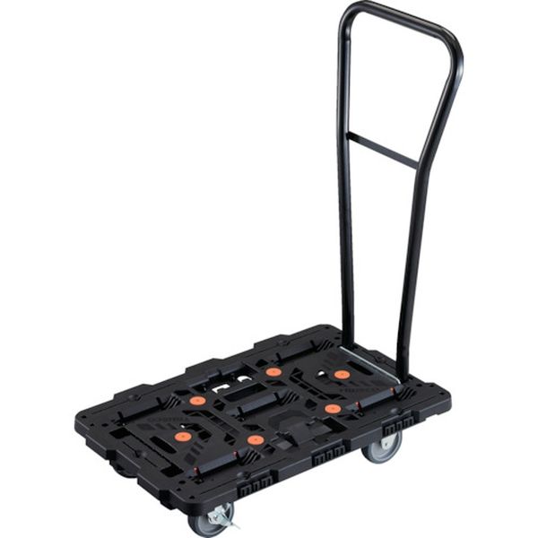 【メーカー在庫あり】 連結式樹脂製平台車 ビートル 700X450 自在3輪 内2輪ストッパー付 脱着式ハンドル付 BT700J3S2H-E100 HD店