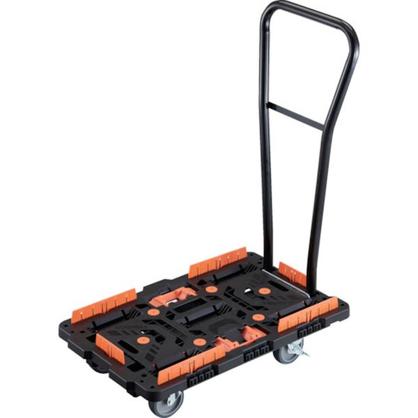【メーカー在庫あり】 連結式樹脂製平台車 ビートル 700X450 自在5輪 内2輪ストッパー付 脱着式ハンドル コボレ止セット とめたろう付 BT700KJ5S2H-E100T HD店