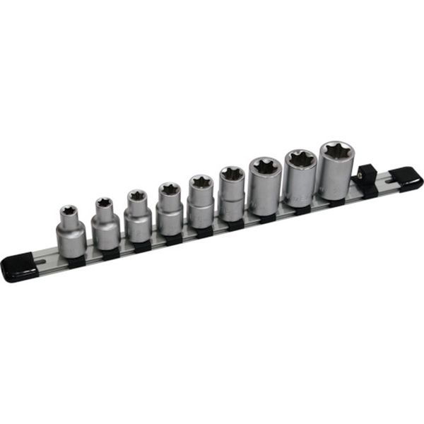 【メーカー在庫あり】 ヘックスローブソケットセット E型トルクスソケットセット(ホルダー付) 差込角12.7mm HTXE409 HD店