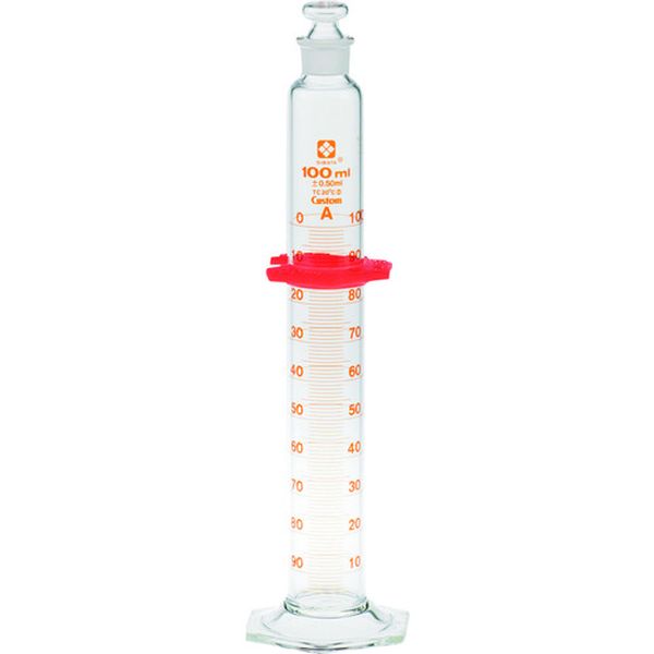 【メーカー在庫あり】 026580100 柴田科学(株) SIBATA 有栓メスシリンダー カスタムA 100mL 026580-100 HD店