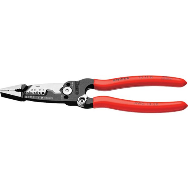 【メーカー在庫あり】 13718 KNIPEX社 KNIPEX 電気技師用多機能ペンチ 1371-8 HD店