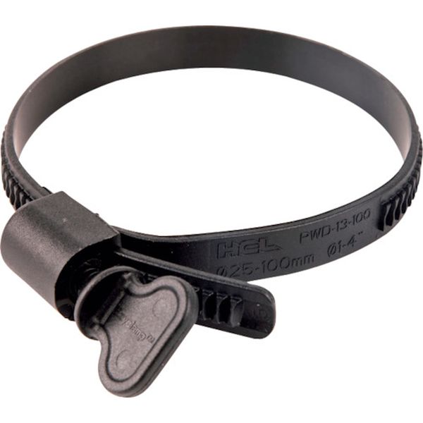 【メーカー在庫あり】 樹脂製ホースバンド Ezyclamp 手締めタイプ 締付径25.0~125.0mm ナイロン66 PWD-13-125-WG-PA66-BK HD店