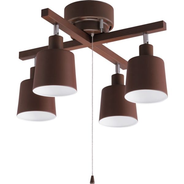 【メーカー在庫あり】 CE4LA20CT アイリスオーヤマ(株) IRIS 537645 4灯シーリング クロス ブラウン CE4LA-20C-T HD店