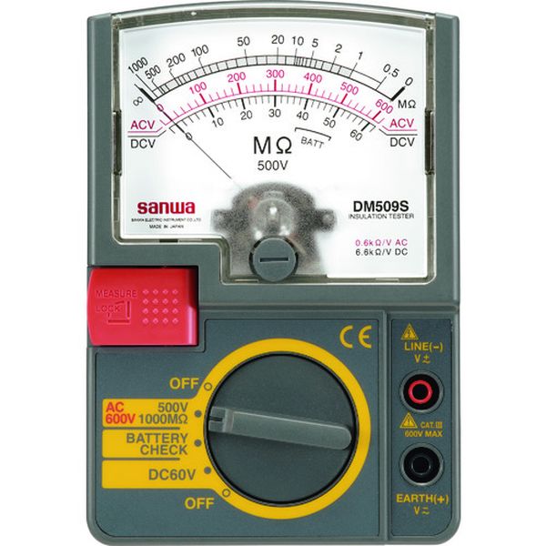 【メーカー在庫あり】 三和電気計器(株) SANWA アナログ絶縁抵抗計 DM509S HD店|ヒロチー商事 ハーレー 店