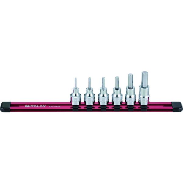 【メーカー在庫あり】 水戸工機(株) ミトロイ 3/8 ヘックスソケット ホルダーセット 6コマ7点 HH307M HD店