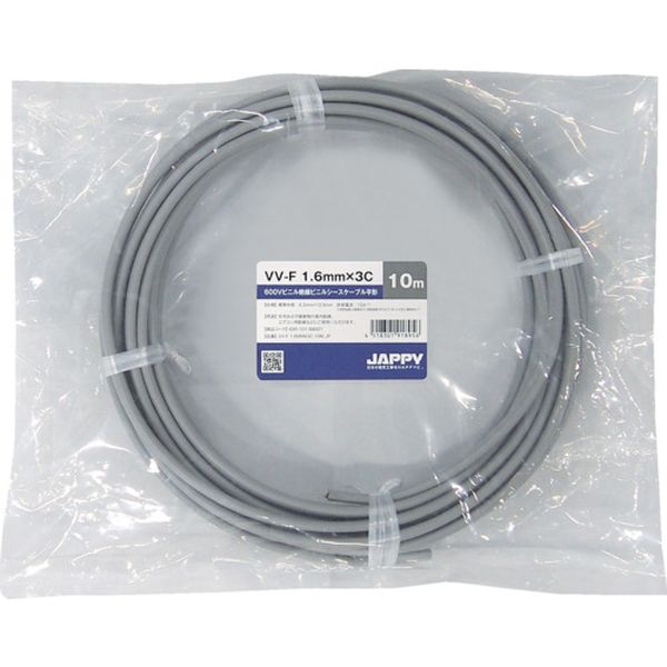 【メーカー在庫あり】 VVF1.6MMX3C20MJP 因幡電機産業(株) JAPPY V絶縁Vシースケーブル VV-F HD店