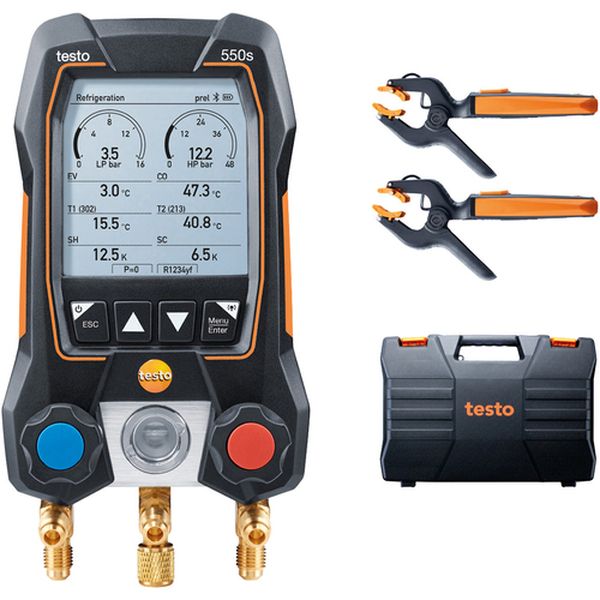 【メーカー在庫あり】 0564550255 (株)テストー テストー デジタルマニホールド testo 550s セット 0564 HD店