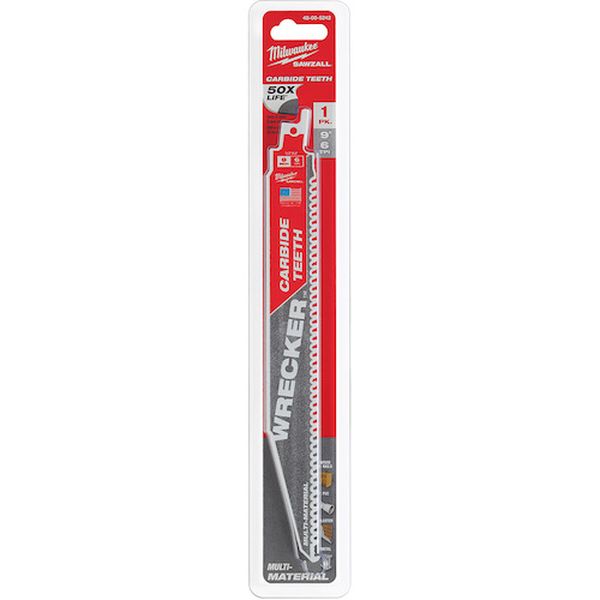 【メーカー在庫あり】 48005242 WRECKER 解体用カーバイドレシプロソーブレード 6 TPI 229mm(1本) 48-00-5242 HD店