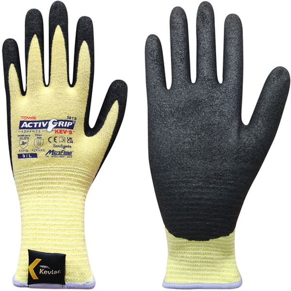 【メーカー在庫あり】 591S12P9L まとめ買い 耐切創手袋 アクティブグリップアドバンスKEV-S 9/L (12双入) 591S-12P-9L HD店|ヒロチー商事 ハーレー 店