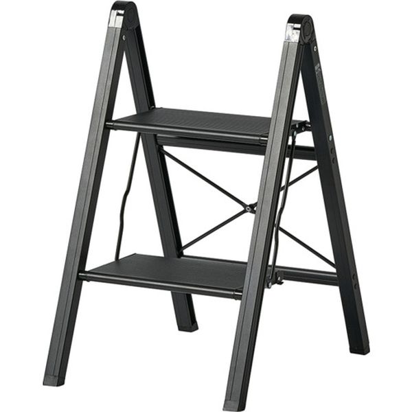 【メーカー在庫あり】 天馬(株) TENMA アルミ踏み台スリム2段 ブラック 812004235 HD店 7,307円