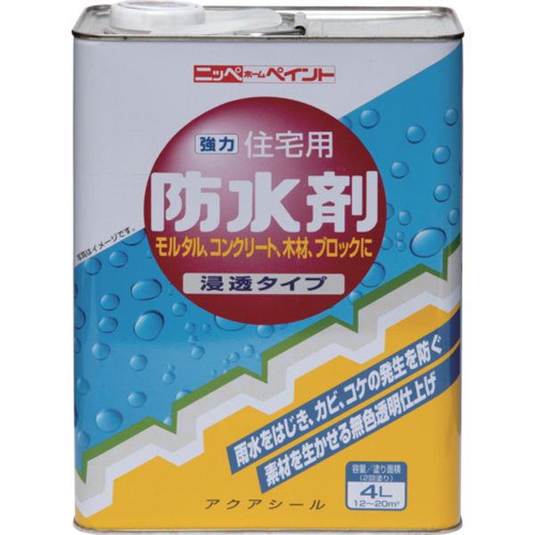 【メーカー在庫あり】 ニッペホームプロダクツ(株) ニッぺ 住宅用防水剤 4L 透明 HR2002-4 4976124400612 HD店