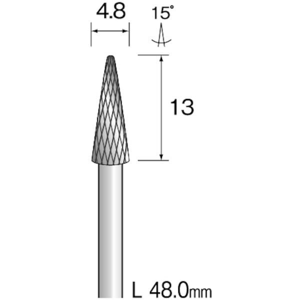 【メーカー在庫あり】 ミニター(株) ミニモ 超硬カッター クロスカット Φ4.8 軸径3.0mm BC2173 HD店