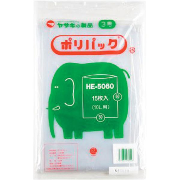 【メーカー在庫あり】 矢崎化工(株) YAZAKI ポリ袋 ポリパック3号 40冊 HE-5060 ケース 透明 HE5060 HD店｜ヒロチー商事 ハーレー 店