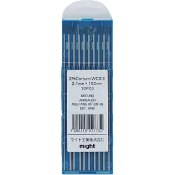 【メーカー在庫あり】 TG152S マイト工業(株) マイト セリウム入電極2.4mm&times;150mm(10本) TG-152S HD店｜ヒロチー商事 ハーレー 店