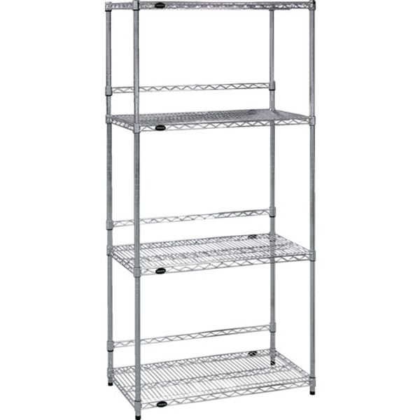 【メーカー在庫あり】 ステンレス製メッシュラック W905XD305XH1838 4段 バックバー付 TSMBB6334 HD店