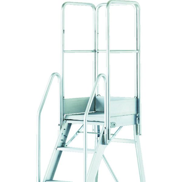 【メーカー在庫あり】 TDAD2101100TF 折りたたみ式作業用踏み台 高さ2.10m 高さ1100手すりフルセット付き TDAD-210-1100TF HD店｜ヒロチー商事 ハーレー 店