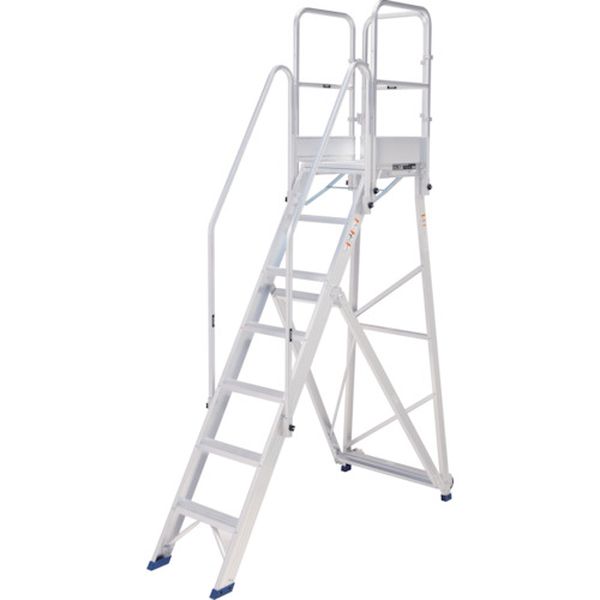 【メーカー在庫あり】 DWR210A09H 折りたたみ式作業台DWR型 2.1m 手すり付き(H：900mm) DWR-210A09H HD店｜ヒロチー商事 ハーレー 店
