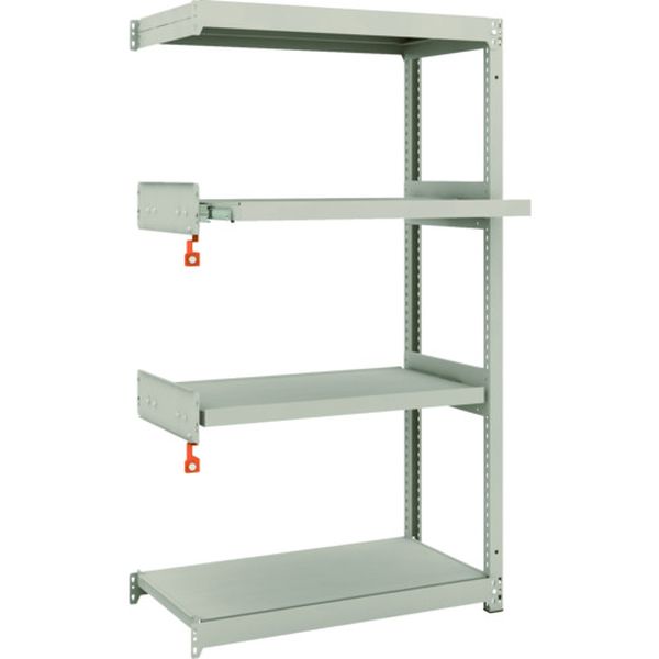 【メーカー在庫あり】 M1.55342M2B スチールラック M1.5型軽中量棚 860×445×H1500 4段うちスライド2段 連結 M1-5-5342M2B HD店