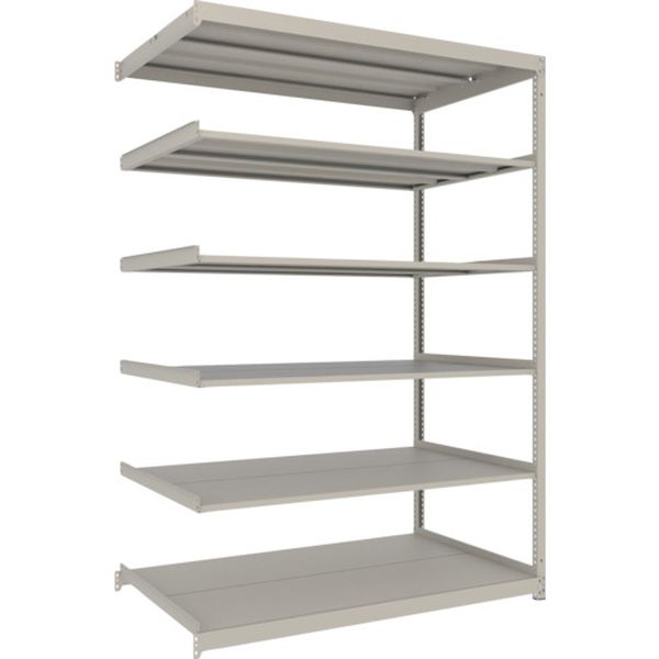 【メーカー在庫あり】 スチールラック 薄型ラック(耐荷重100Kg)1800×595×H2100 6段連結 ネオグレー ネオグレー UL7666B HD店