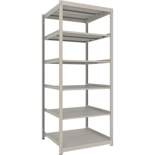 【メーカー在庫あり】 スチールラック 薄型ラック(耐荷重100Kg)1200×595×H2400 6段単体 ネオグレー ネオグレー UL8466 HD店|ヒロチー商事 ハーレー 店