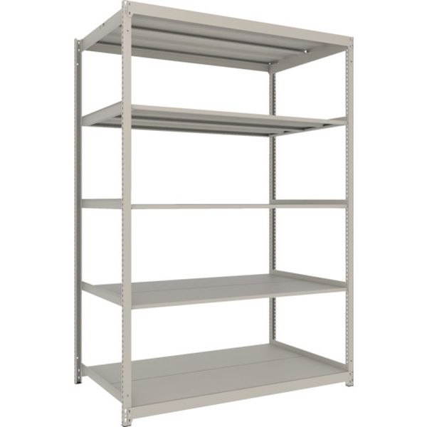 【メーカー在庫あり】 スチールラック 薄型ラック(耐荷重100Kg)1500×595×H2400 5段単体 ネオグレー ネオグレー UL8565 HD店
