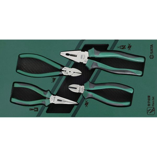 【メーカー在庫あり】 SATA社 SATA プライヤー 4点 セット トレー入り 09912A HD店