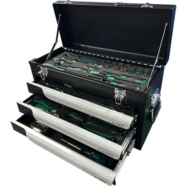 【メーカー在庫あり】 SATA社 SATA 工具セット(チェストタイプ)差込角9.5mm(82点) 109562 HD店|ヒロチー商事 ハーレー 店