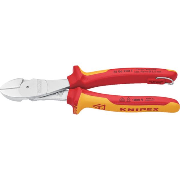 【メーカー在庫あり】 7406200TBK KNIPEX社 KNIPEX 絶縁1000V強力型ニッパー 落下防止 200mm 7406-200TBK HD店|ヒロチー商事 ハーレー 店