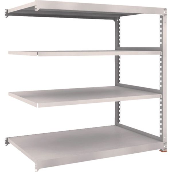 【メーカー在庫あり】 スチールラック M5型中量棚 1200X721XH2100 4段 連結 免震樹脂ベース付 ネオグレー ネオグレー M5-7474BSFC HD店