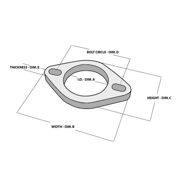 【USA在庫あり】 Vibrant 2-Bolt T304 SS エキゾースト フランジ (3in I.D.) - 5 フランジ Bulk Pack vib1473 HD店