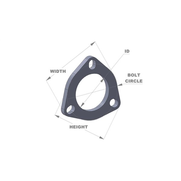 【USA在庫あり】 Vibrant 3-Bolt T304 SS エキゾースト フランジ (2.75in I.D.) vib1485S HD店