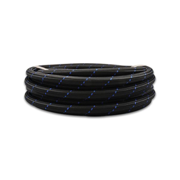 【USA在庫あり】 Vibrant -8 AN Two-Tone ブラック/ブルー ナイロン Braided Flex ホース (10フィートロール) vib11968B HD店