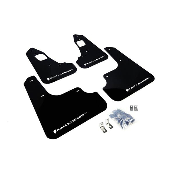 【USA在庫あり】 Rally Armor 08年-17年 ミツビシ EVO X ブラック UR Mud Flap w/ White Logo ralMF10-UR-BLK/WH HD店