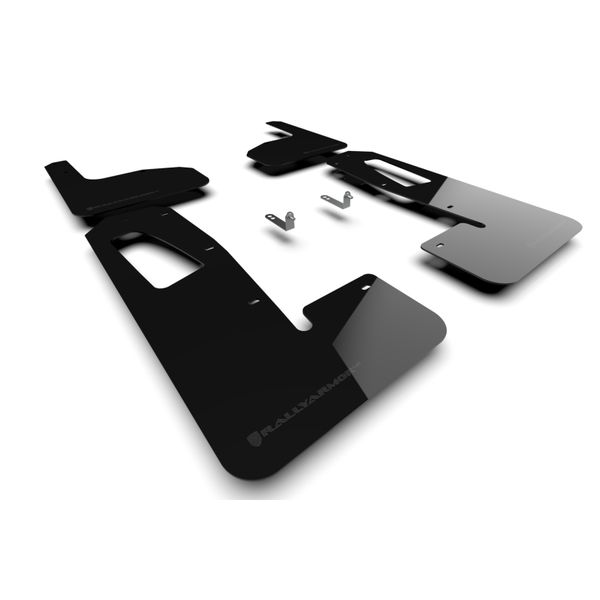 【USA在庫あり】 Rally Armor 2022 Rivian R1T ブラック UR Mud Flap - Metallic ブラック Logo ralMF18-UR-BLK/MBK HD店