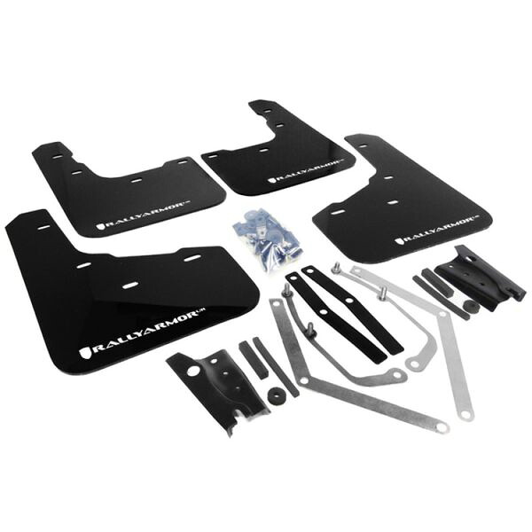 【USA在庫あり】 Rally Armor 13年-19年 USDM フォード Fiesta ST ブラック UR Mud Flap w/ White Logo ralMF29-UR-BLK/WH HD店