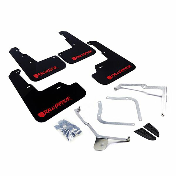 【USA在庫あり】 Rally Armor 15年-21年 スバル WRX/STI (Sedan ONLY) ブラック UR Mud Flap w/ レッド Altered Font Logo ralMF32-UR-BLK/RD-X HD店