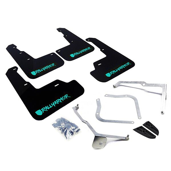 【USA在庫あり】 Rally Armor 15年-21年 スバル WRX/STI (Sedan ONLY) ブラック UR Mud Flap w/ Teal Altered Font Logo ralMF32-UR-BLK/TL-X HD店