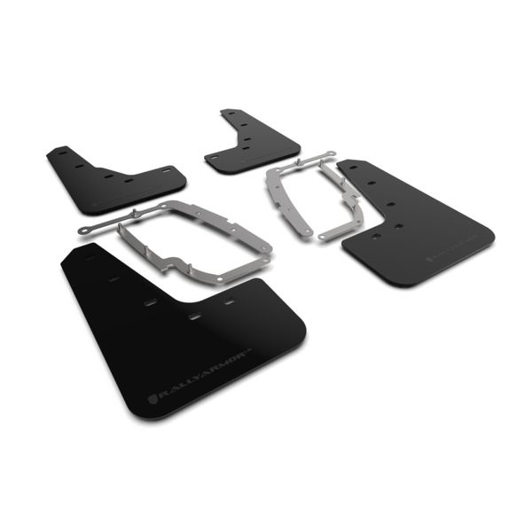 【USA在庫あり】 Rally Armor 17年-22年 Tesla Model 3 ブラック UR Mud Flap - Metallic ブラック Logo ralMF62-UR-BLK/MBK HD店