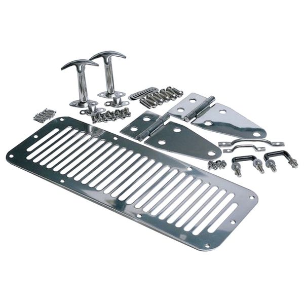 【USA在庫あり】 Rampage 1978-1983 ジープ CJ5 Hood セット - Stainless ram7499 HD店