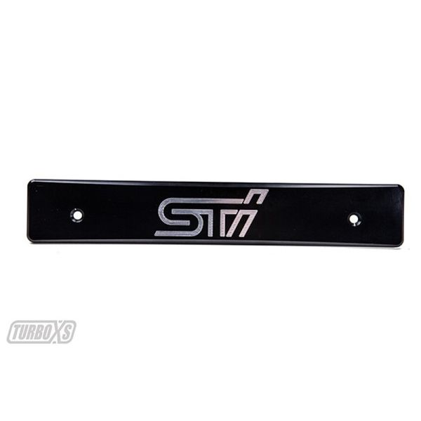 【USA在庫あり】 Turbo XS 15年-17年 スバル WRX/STi ビレット アルミニウム ライセンスプレート Delete ブラック Machined STi ロゴ txsWS15-LPD-BLK-STI HD店