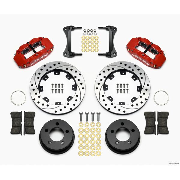 【USA在庫あり】 Wilwood Narrow Superlite 4R フロント Kit 12.19in Drilled Red 87-89 Jeep YJ wil140-12576-DR HD店