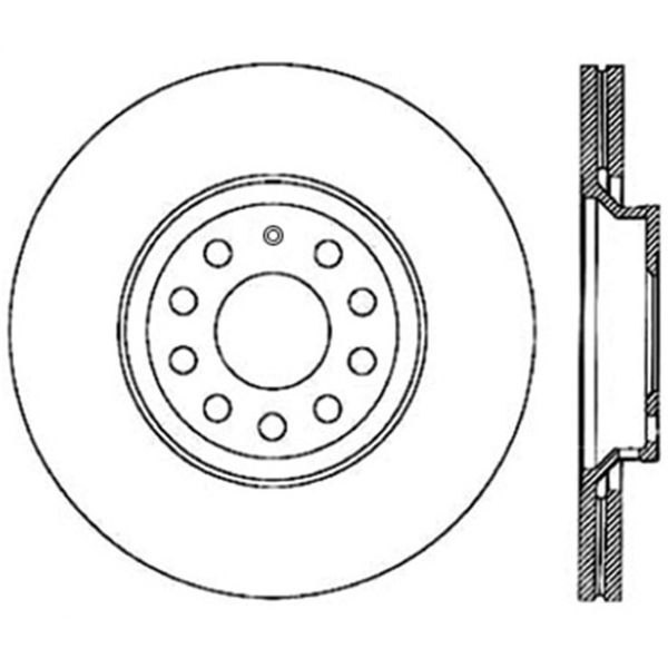 【USA在庫あり】 StopTech Power Slot 09 VW CC Passat CC /06年-09年 Passat ex Syncro 左リア CRYO-STOP スリット Rot sto126.33113CSL HD店