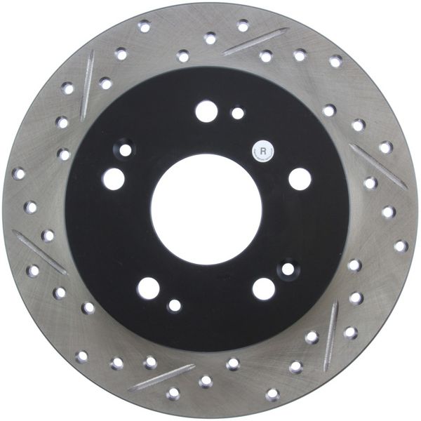 【USA在庫あり】 StopTech 06年-09年 ホンダ シビック Ex/Si スリット＆ドリルド 右 リア ローター sto127.40040R HD店
