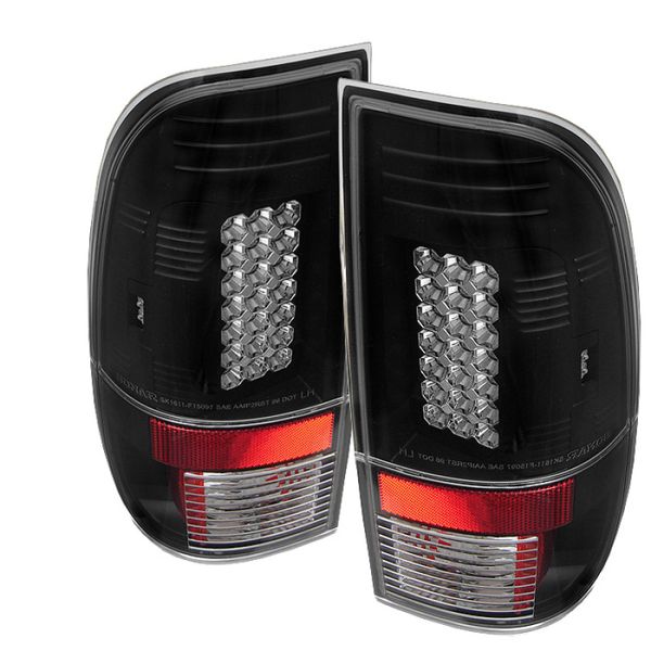 【USA在庫あり】 Spyder Ford F150 side 97年-03年/F250/350/450 Super Duty 99年-07年 LED テールライト ブラック ALT-YD-FF15097-LED-BK spy5003461 HD店
