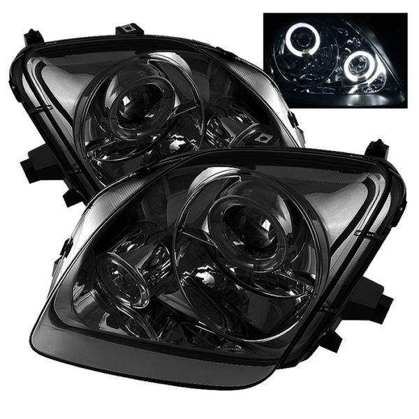 【USA在庫あり】 Spyder ホンダ Prelude 97年-01年 プロジェクター ヘッドライト LED Halo スモーク High H1 Low H1 PRO-YD-HP97-HL-SM spy5011053 HD店