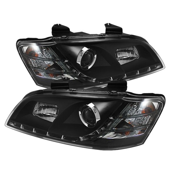 【USA在庫あり】 Spyder Pontiac G8 08年-09年 プロジェクター ヘッドライト DRL ブラック High H1 Low H7 PRO-YD-PG808-DRL-BK spy5011626 HD店