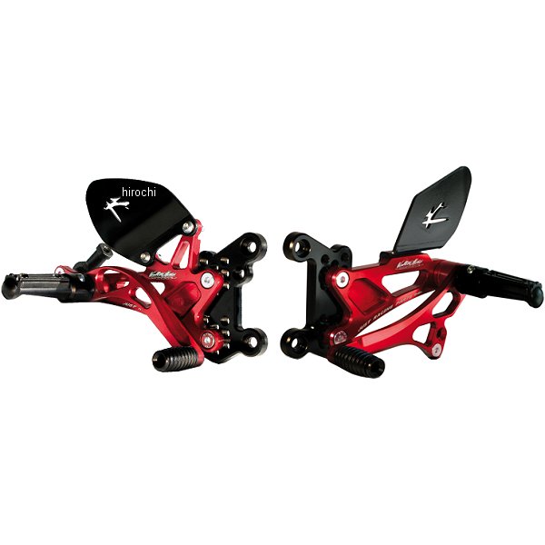バルターモト Valter Moto バックステップ ストリート ポジション変更可 04年-05年 GSX-R750、GSX-R600 タイプ2.5 レッド VMC-PES52 JP店
